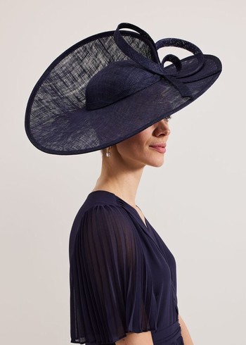 Phase Eight Navy Twist Back Statement Fascinator Hats Navy Canada | UGPXBN-470